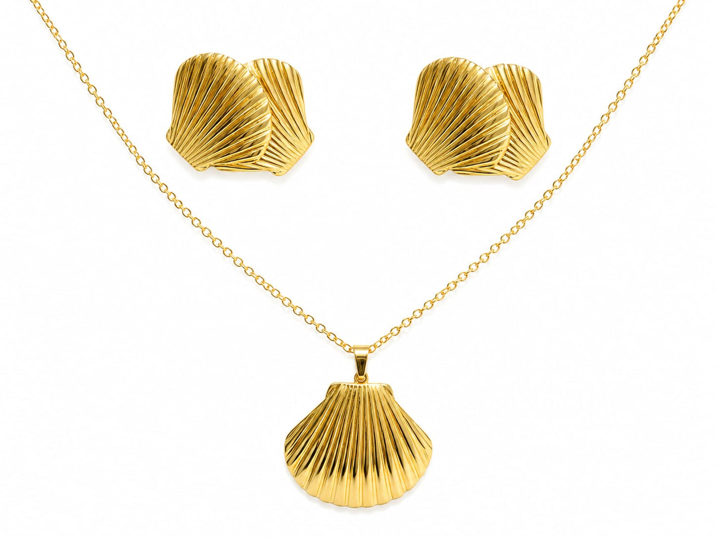 Set Elegante Collar + Aretes Acero Inoxidable ✨