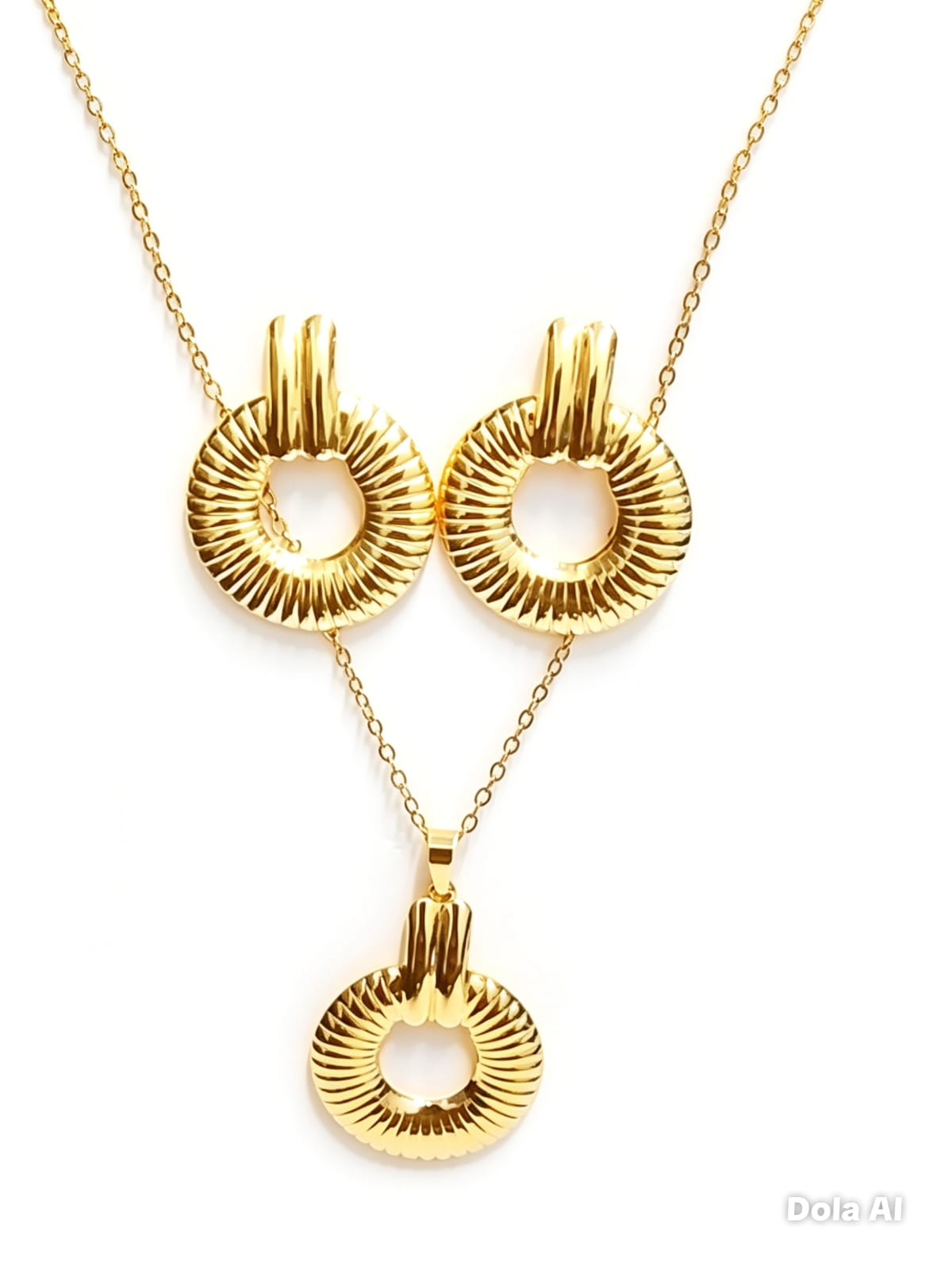 Set Elegante Collar + Aretes Acero Inoxidable ✨