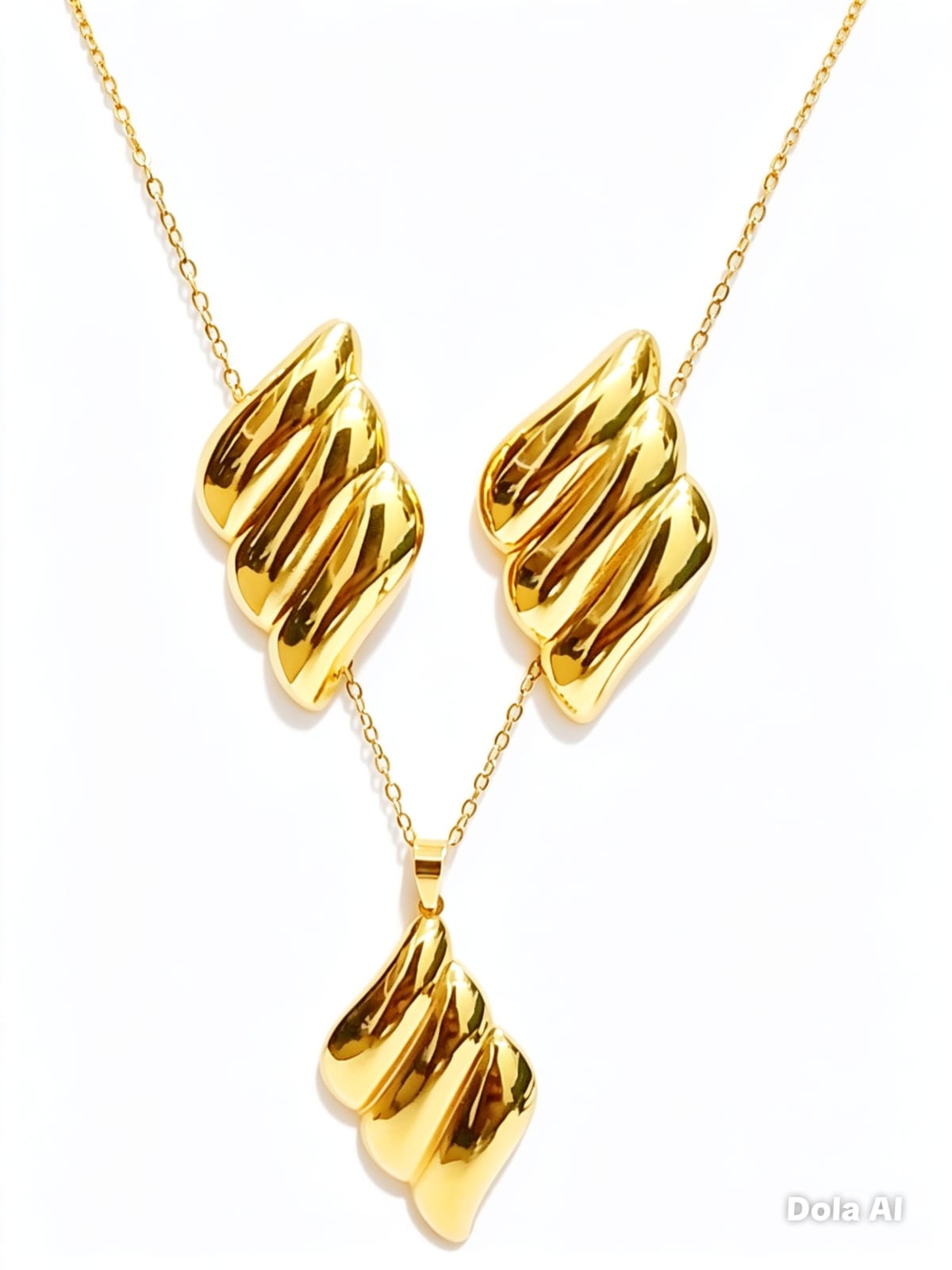 Set Elegante Collar + Aretes Acero Inoxidable ✨