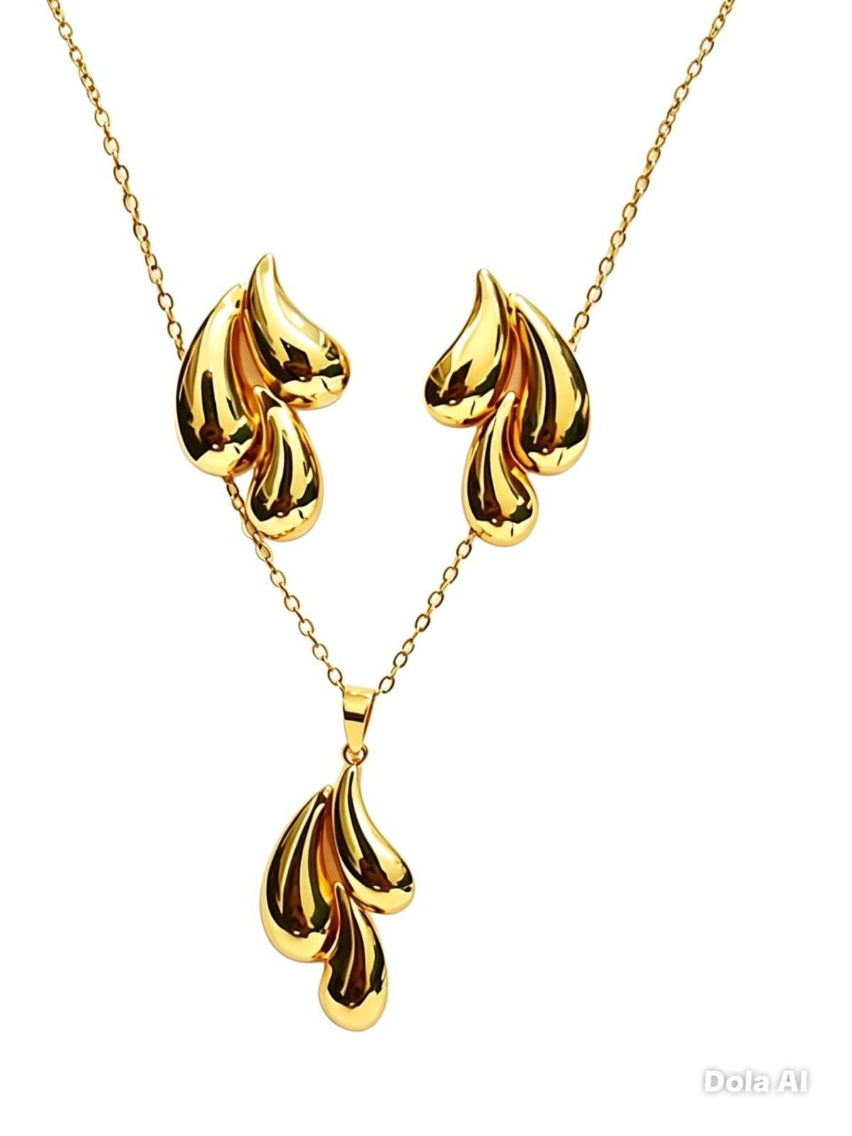 Set Elegante Collar + Aretes Acero Inoxidable ✨