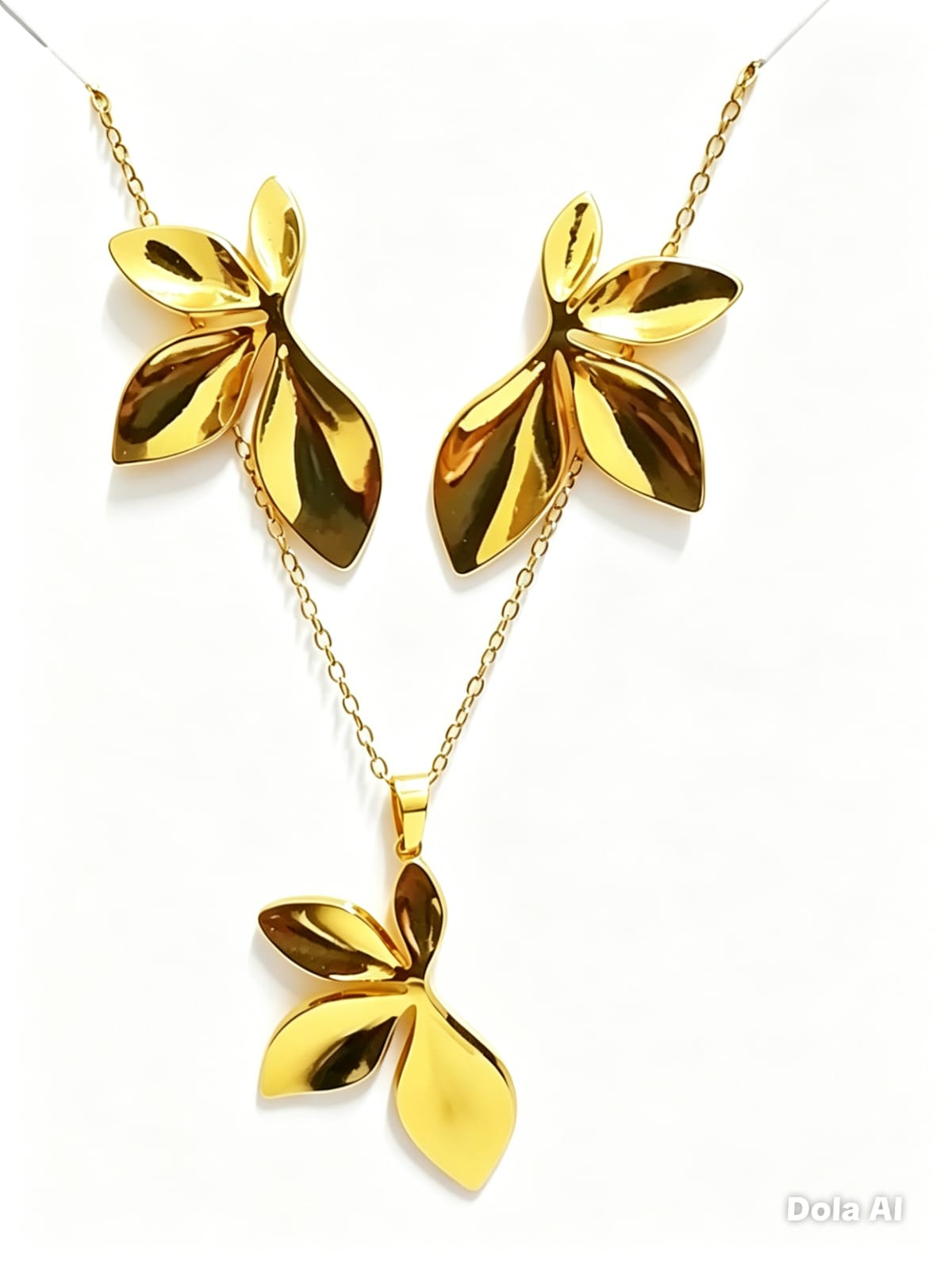 Set Elegante Collar + Aretes Acero Inoxidable ✨