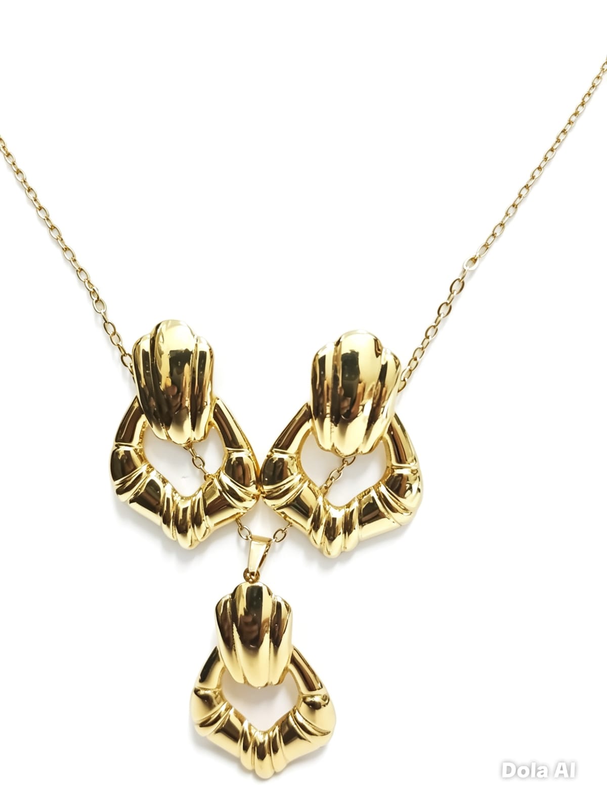 Set Elegante Collar + Aretes Acero Inoxidable ✨