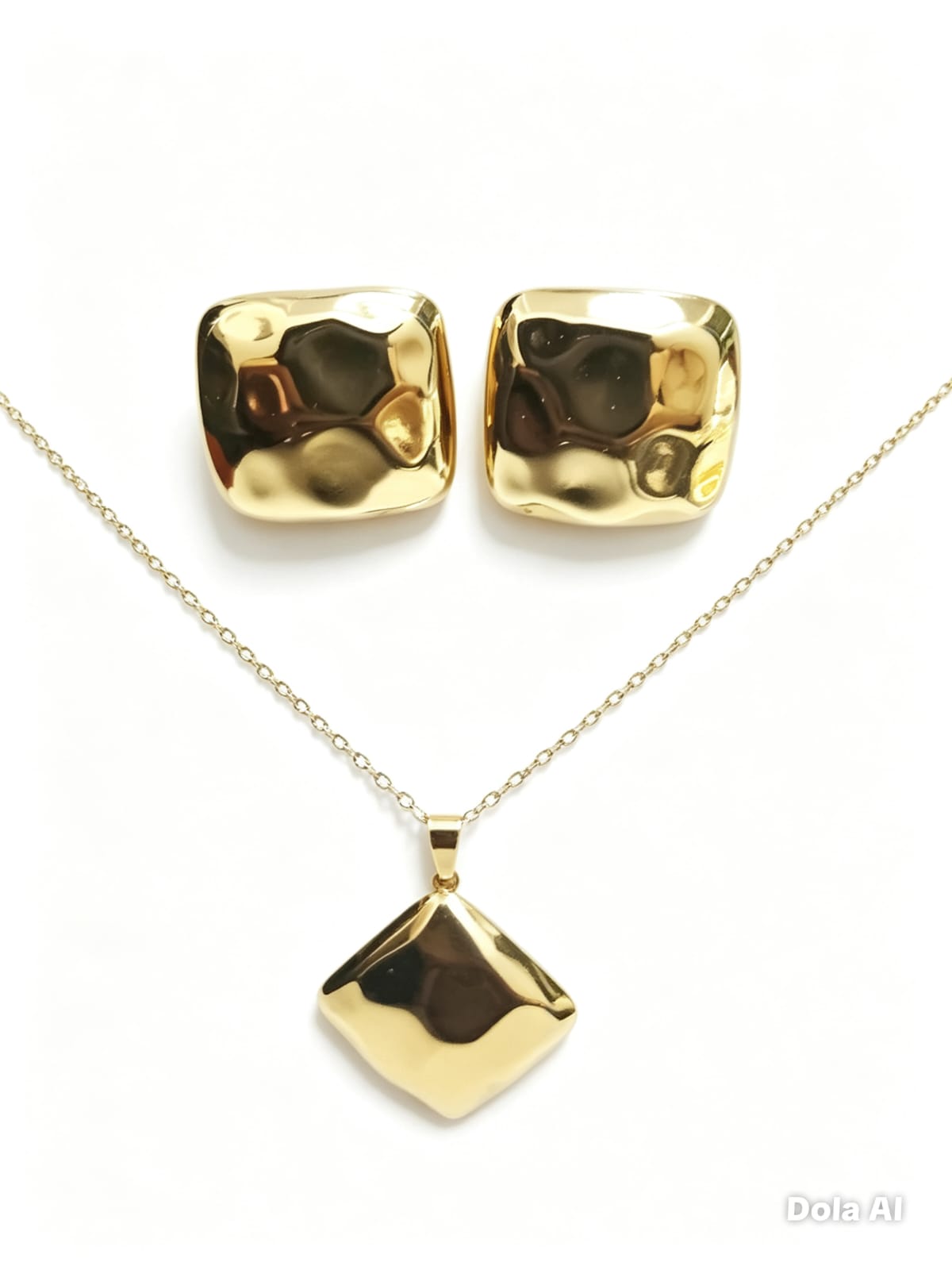 Set Elegante Collar + Aretes Acero Inoxidable ✨